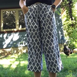 Blue crest patterned pj pants